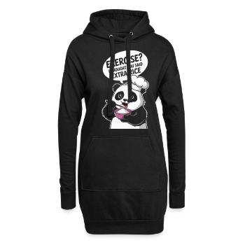 Panda Bear a dit Riz supplémentaire - Sweat-shirt à capuche long Femme - noir - Devant