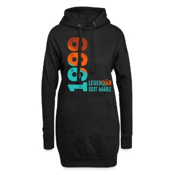 Légendaire Depuis Mars 1999 Mars 1999 Anniversaire 1999 - Sweat-shirt à capuche long Femme - noir - Devant
