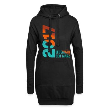 Légendaire Depuis Mars 2017 Mars 2017 Anniversaire 2017 - Sweat-shirt à capuche long Femme - noir - Devant