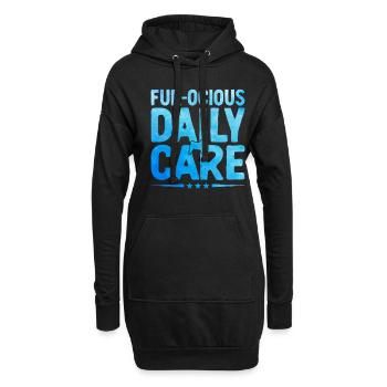 Pelz Ocious Care Daily Verterinarian Tierliebhaber - Hoodie-Kleid - Schwarz - Vorne