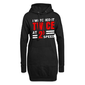Ich habe das Sicherheitsvideo gesehen - Hoodie-Kleid - Schwarz - Vorne