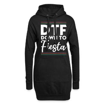 DTF Down To Fiesta Cinco De Mayo Spaß - Hoodie-Kleid - Schwarz - Vorne