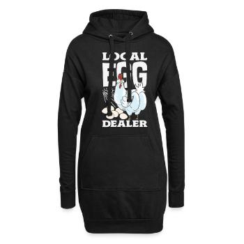 Unterstützen Sie lokale Eierhändler - Hoodie-Kleid - Schwarz - Vorne
