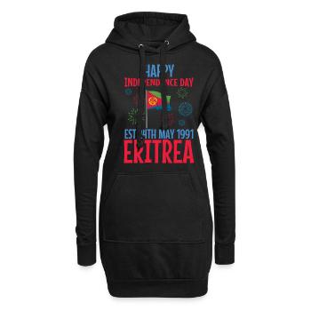 Eritrea Unabhängigkeitstag 24. Mai 1991 Feier - Hoodie-Kleid - Schwarz - Vorne