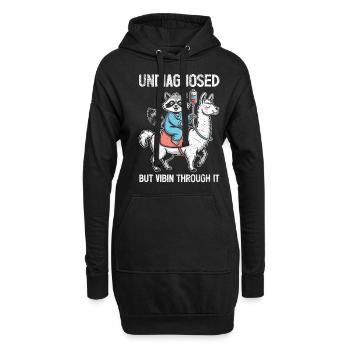 Neurodivergents non diagnostiqués - Sweat-shirt à capuche long Femme - noir - Devant