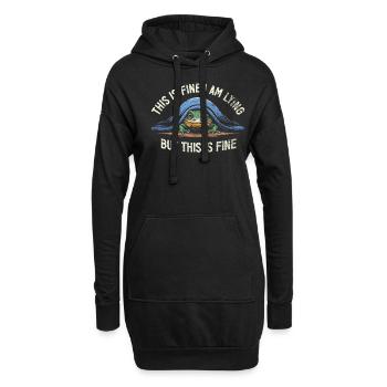 Non diagnostiqué, mais quelque chose - Sweat-shirt à capuche long Femme - noir - Devant