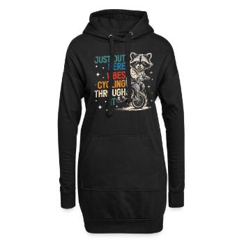 Non diagnostiqué, mais quelque chose - Sweat-shirt à capuche long Femme - noir - Devant