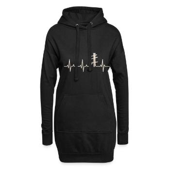 Cadeau d’arts martiaux Wing Chun - Sweat-shirt à capuche long Femme - noir - Devant