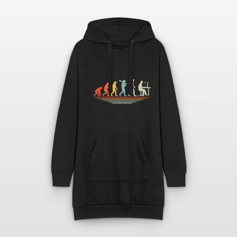 Coffee Coding Evolution Codeur Développeur Nerd Coffe Sweat-shirt à capuche long Femme