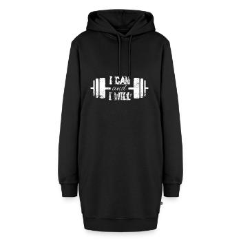 Fitness Spruch I can and I will - Hoodie-Kleid - Schwarz - Vorne