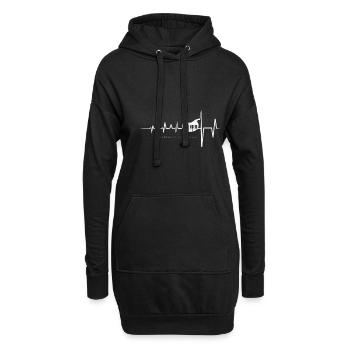 Cadeau de jeu d’harmonica - Sweat-shirt à capuche long Femme - noir - Devant