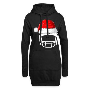 Weihnachts Footballhelm Weihnachten Football - Hoodie-Kleid - Schwarz - Vorne