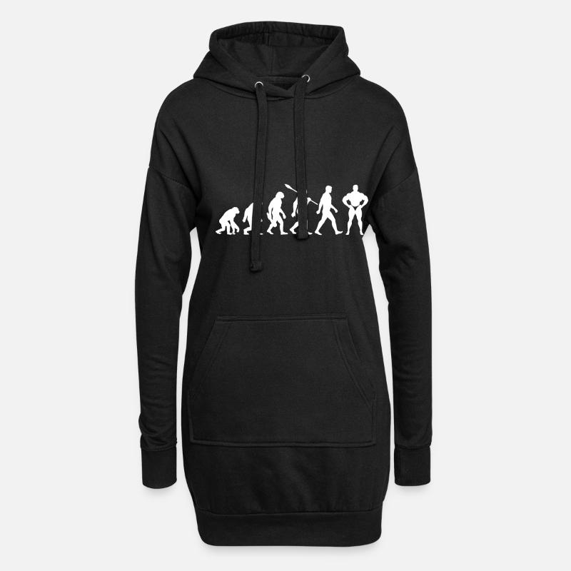 Evolution Bodybuilding Kraftsport - Hoodie-Kleid - Schwarz