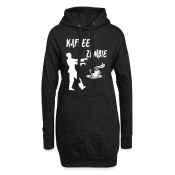 Kaffee Zombie - Hoodie-Kleid - Schwarz - Vorne