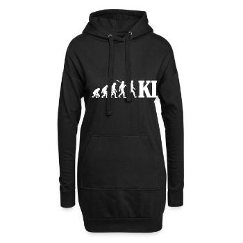 Evolution - Künstliche Intelligenz - KI - Hoodie-Kleid - Schwarz - Vorne