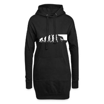 Evolution Graphic Climbing Climber Bouldering Boul - Hoodie-Kleid - Schwarz - Vorne