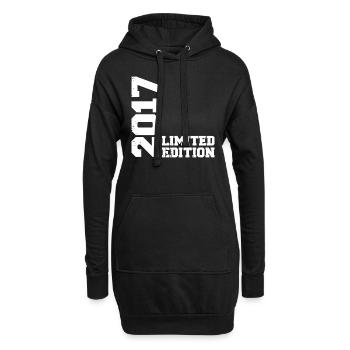 Cadeau Anniversaire Millésime 2017 Classique 2017 - Sweat-shirt à capuche long Femme - noir - Devant