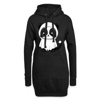 Stinktier Halloween Comic Geist - Hoodie-Kleid - Schwarz - Vorne