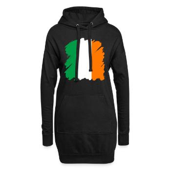 Drapeau de l'Irlande Drapeau irlandais vintage Dublin - Sweat-shirt à capuche long Femme - noir - Devant
