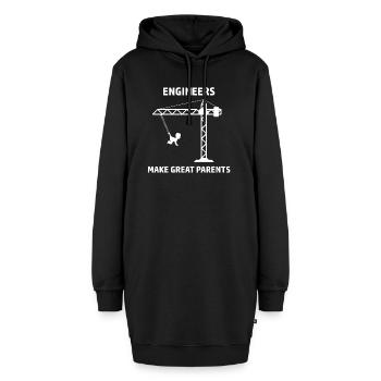 Les ingénieurs d’Ingenieur Spruch font d’excellents parents - Sweat-shirt à capuche long Femme - noir - Devant
