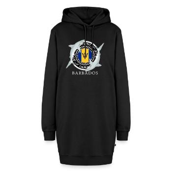 Barbados Riffhai - Hoodie-Kleid - Schwarz - Vorne