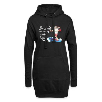 So sieht ein richtig cooler Opa aus - Großvater - Hoodie-Kleid - Schwarz - Vorne