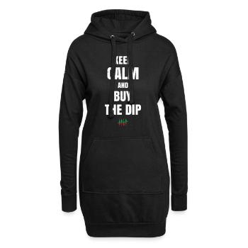Restez calme et achetez le - Sweat-shirt à capuche long Femme - noir - Devant