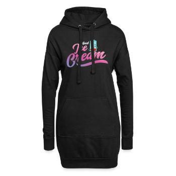 Benötigen Sie Eiscreme Für Gefrorenen Süßen Fan - Hoodie-Kleid - Schwarz - Vorne
