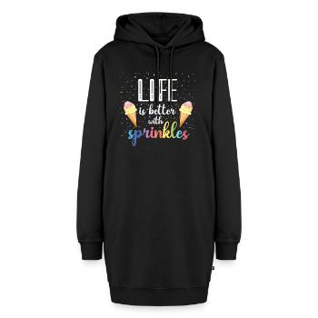 La vie est meilleure avec des saupoudrages pour frozen sweet fan - Sweat-shirt à capuche long Femme - noir - Devant