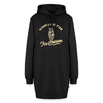 La vanille est pour la crème glacée pour les amateurs de sucre congelé - Sweat-shirt à capuche long Femme - noir - Devant