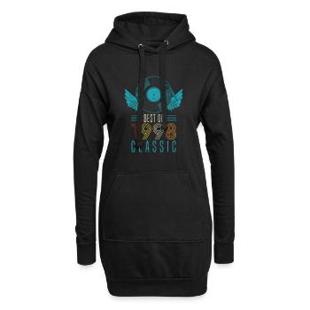 Best of 1998 Classic 24th Birthday Record - Sweat-shirt à capuche long Femme - noir - Devant