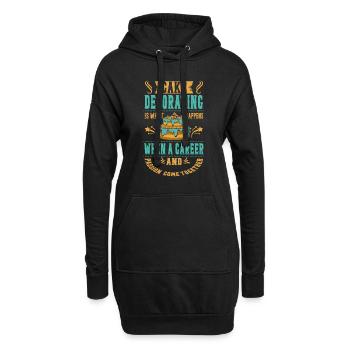 Kuchen Dekorieren Ist Das, Was Für Bäcker Oder - Hoodie-Kleid - Schwarz - Vorne