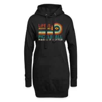 Das Leben Ist Erstaunlich, Pickleball Macht Es - Hoodie-Kleid - Schwarz - Vorne