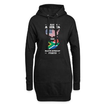 Fabriqué en Amérique avec des pièces sud-africaines - Sweat-shirt à capuche long Femme - noir - Devant