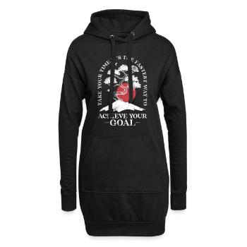 Nehmen Sie Sich Zeit, Es Ist Der Schnellste Weg, - Hoodie-Kleid - Schwarz - Vorne