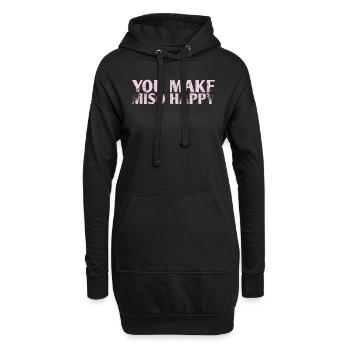 Ils rendent Miso Happy Marriage Design pour le - Sweat-shirt à capuche long Femme - noir - Devant