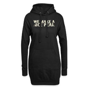 Wir Machen Ein Schönes Birnen-hochzeitsdesign Für - Hoodie-Kleid - Schwarz - Vorne