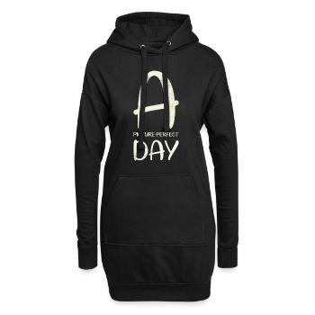 Un design de mariage de jour parfait pour la mariée - Sweat-shirt à capuche long Femme - noir - Devant