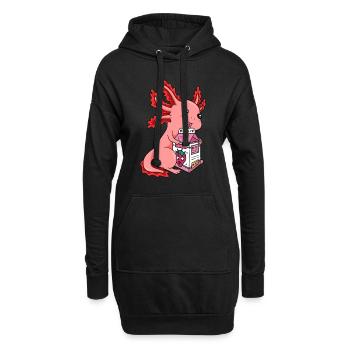 Axolotl Cadeau Terre Lait Axolotl Costume - Sweat-shirt à capuche long Femme - noir - Devant