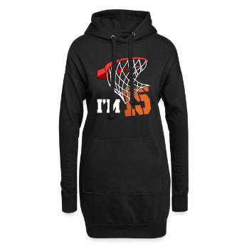 Ich Bin 15 Basketball 15. Geburtstag Basketballer - Hoodie-Kleid - Schwarz - Vorne