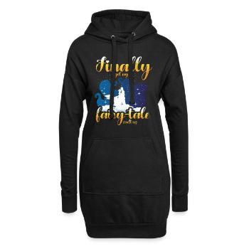 Enfin ma fin de conte de fées Design of Marriage - Sweat-shirt à capuche long Femme - noir - Devant