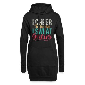 Ich Jubele So, Dass Ich Glitzer Für Cheerleader - Hoodie-Kleid - Schwarz - Vorne