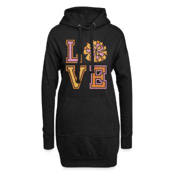 Love Design pour les pom-pom girls Cheer Girls - Sweat-shirt à capuche long Femme - noir - Devant