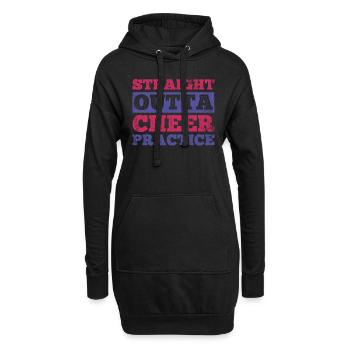 Straight Outta Cheer Practice pour les pom-pom girls - Sweat-shirt à capuche long Femme - noir - Devant