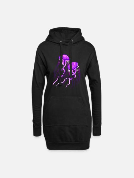 Méduse - Sweat-shirt à capuche long Femme - noir