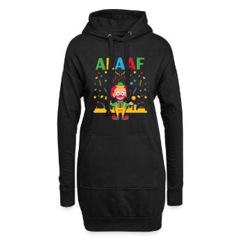 Alaaf Carnaval carnaval clown Cologne - Sweat-shirt à capuche long Femme - noir - Devant
