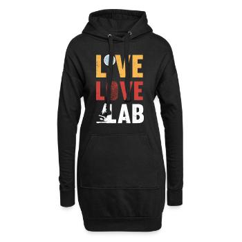 Live Love Lab, Enquêteur - Sweat-shirt à capuche long Femme - noir - Devant