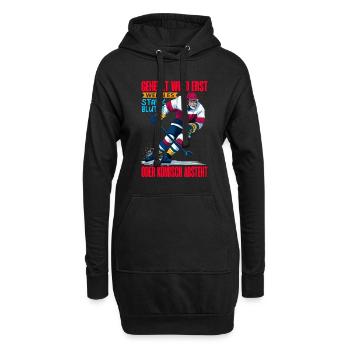 Eishockey Geschenk Eishockeyspieler Hockey - Hoodie-Kleid - Schwarz - Vorne