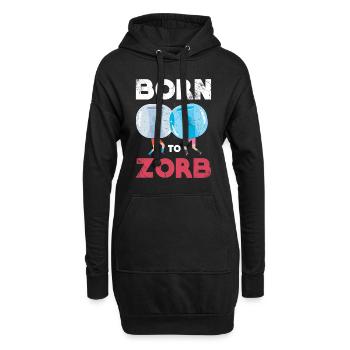 Né de Zorb, Zorbing - Sweat-shirt à capuche long Femme - noir - Devant