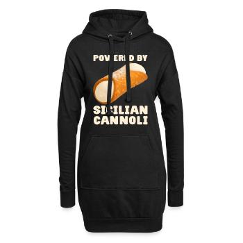 Sizilien Cannoli Spruch - Hoodie-Kleid - Schwarz - Vorne